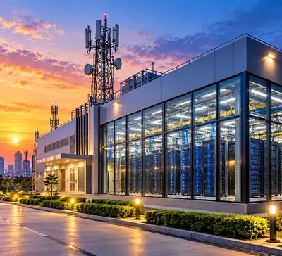 Telecommunication & Data Center — AI-generated illustration